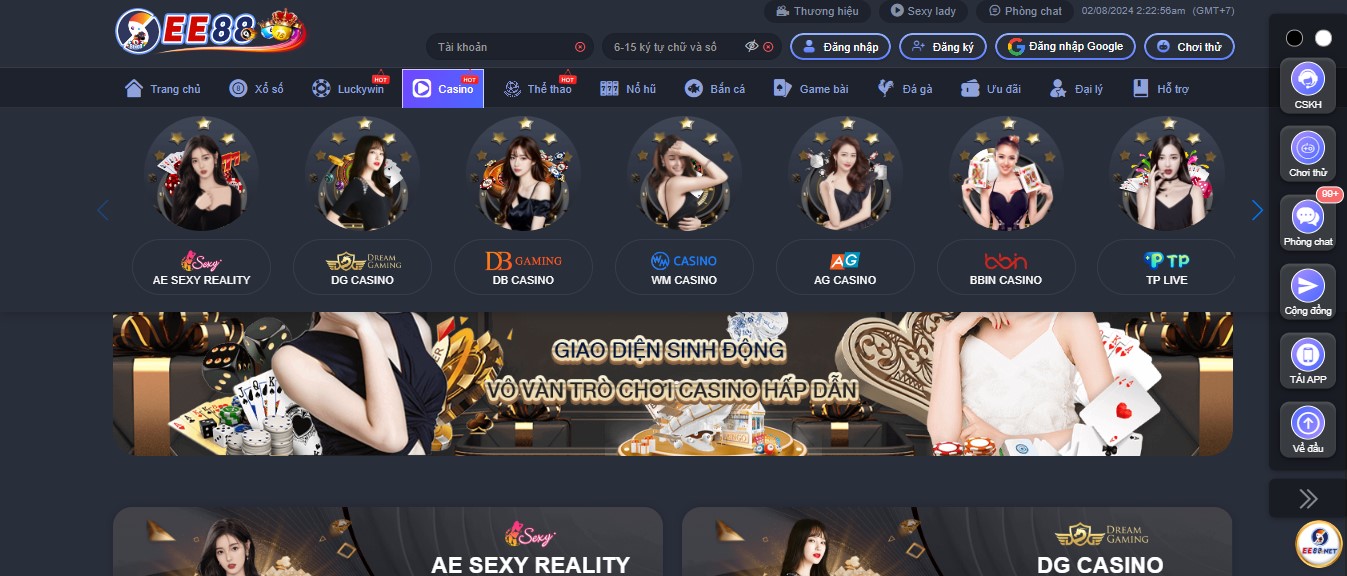 Các lợi ích khi tham gia Live Casino tại ee88