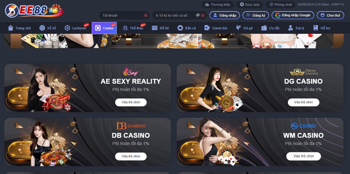 Casino online ee88 - Trải nghiệm chơi game đẳng cấp thế giới